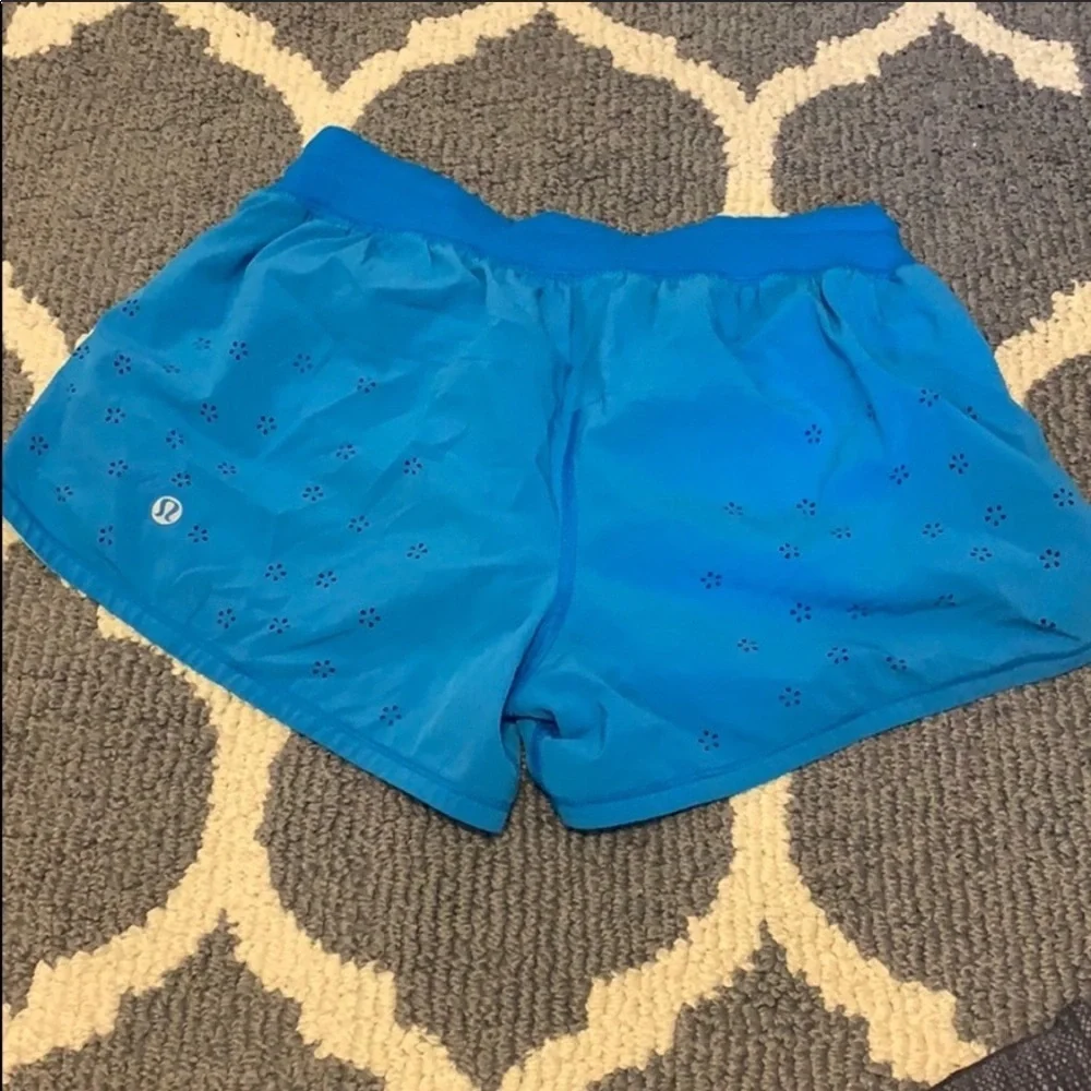 ⛱️Lululemon - Cobalt Blue Perforated Wide-Band Running Shorts - 4